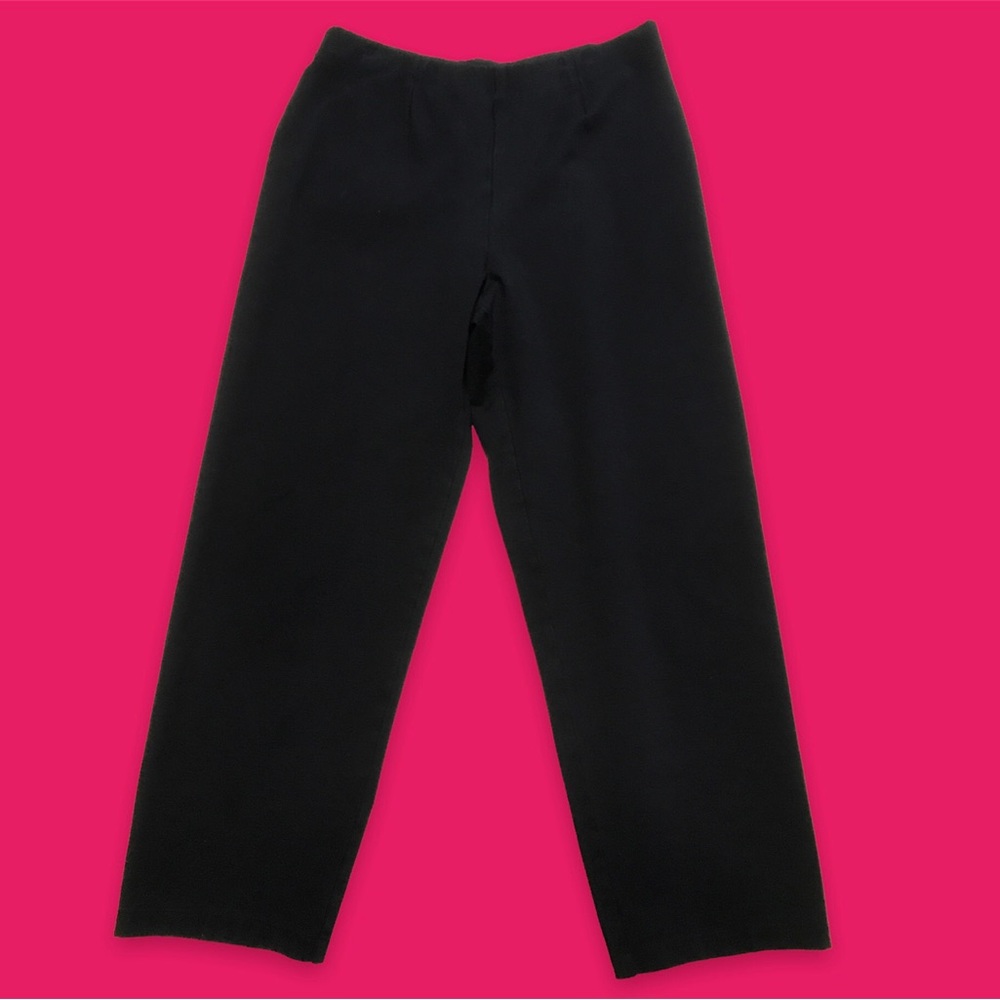 Eileen Fisher stretch crepe straight leg knit pants.